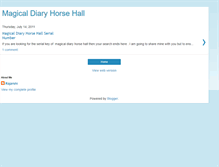 Tablet Screenshot of magicaldiaryhorsehall.blogspot.com