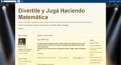 Desktop Screenshot of divertirseyjugarhaciendomatemtica.blogspot.com