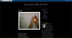 Desktop Screenshot of musemesomepoetry.blogspot.com