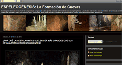 Desktop Screenshot of espeleogenesis.blogspot.com