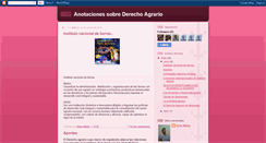 Desktop Screenshot of anotacionessobrederechoagrario.blogspot.com