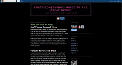 Desktop Screenshot of fortysomethingguide.blogspot.com