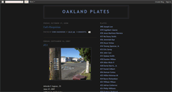 Desktop Screenshot of oaklandplates.blogspot.com