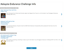 Tablet Screenshot of malaysia-endurance-challenge.blogspot.com