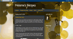 Desktop Screenshot of melaniesfoods.blogspot.com