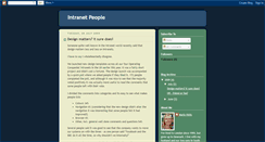 Desktop Screenshot of intranetpeople.blogspot.com