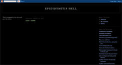 Desktop Screenshot of epididymitis-hell.blogspot.com