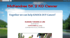 Desktop Screenshot of mckendree5k.blogspot.com