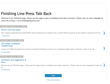 Tablet Screenshot of finishinglinepress.blogspot.com