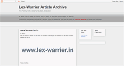 Desktop Screenshot of lex-warrierlegalsolutions.blogspot.com