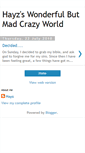 Mobile Screenshot of hayzwonderfulmadbutcrazyworld.blogspot.com