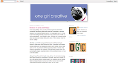 Desktop Screenshot of onegirlcreative.blogspot.com