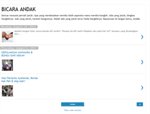 Tablet Screenshot of bicaraandak.blogspot.com
