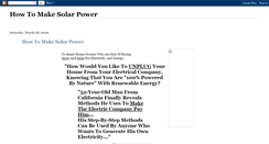 Desktop Screenshot of howtomakesolarpower.blogspot.com