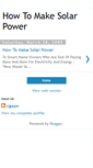 Mobile Screenshot of howtomakesolarpower.blogspot.com