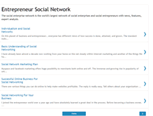 Tablet Screenshot of entrepreneursocialnetwork.blogspot.com