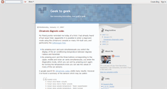Desktop Screenshot of geektogeek.blogspot.com
