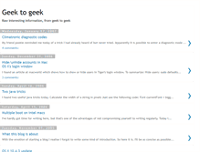 Tablet Screenshot of geektogeek.blogspot.com