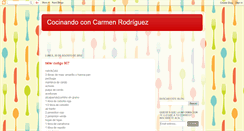 Desktop Screenshot of cocinandoconcarmenrodriguez.blogspot.com