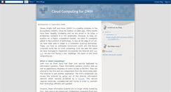Desktop Screenshot of cloudcomputingfordwih.blogspot.com