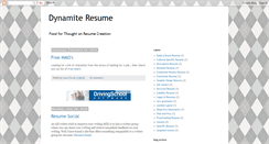 Desktop Screenshot of dynamiteresume.blogspot.com