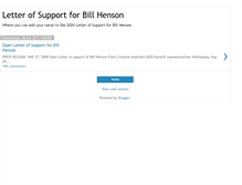 Tablet Screenshot of billhensonletterofsupport.blogspot.com