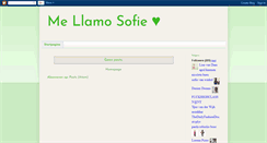 Desktop Screenshot of mellamosofie.blogspot.com