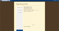 Desktop Screenshot of hugorobertshome.blogspot.com