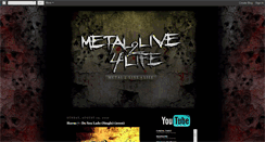 Desktop Screenshot of metal2live4life.blogspot.com