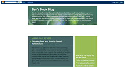 Desktop Screenshot of bensbookblog.blogspot.com