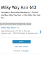 Mobile Screenshot of milkywayhair613q.blogspot.com