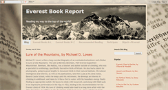 Desktop Screenshot of everestbookreport.blogspot.com