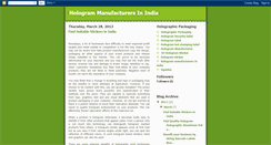 Desktop Screenshot of hologram-manufacturers-in-india.blogspot.com