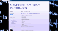 Desktop Screenshot of espacioscantidades01.blogspot.com