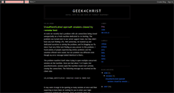 Desktop Screenshot of geek4christ.blogspot.com