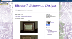 Desktop Screenshot of elizabethbohannondesigns.blogspot.com