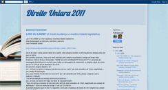 Desktop Screenshot of direitouniara2011.blogspot.com