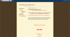 Desktop Screenshot of ninja-list.blogspot.com