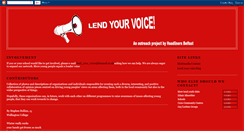 Desktop Screenshot of lendyourvoice2.blogspot.com