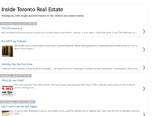 Tablet Screenshot of insidetorontorealestate.blogspot.com