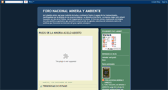 Desktop Screenshot of foronacionalmineriayambiente.blogspot.com