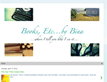 Tablet Screenshot of booksbybina.blogspot.com