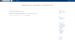 Desktop Screenshot of american-apparel-overstock.blogspot.com