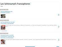 Tablet Screenshot of clubdesschtroumpsfrancophones.blogspot.com