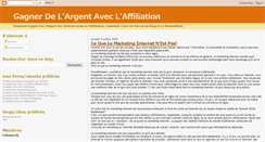 Desktop Screenshot of gagnerargent-affiliation.blogspot.com