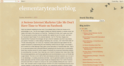 Desktop Screenshot of elementaryteacherblog.blogspot.com