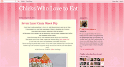 Desktop Screenshot of chickswholovetoeat.blogspot.com