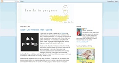 Desktop Screenshot of family-in-progress.blogspot.com