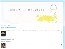 Tablet Screenshot of family-in-progress.blogspot.com