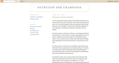 Desktop Screenshot of nutritionforchampions.blogspot.com